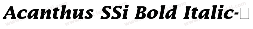 Acanthus SSi Bold Italic字体转换